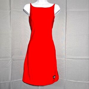 Versace Couture Vintage Red 90s Supermodel Backless Square Neck Sexy Mini Sz Med